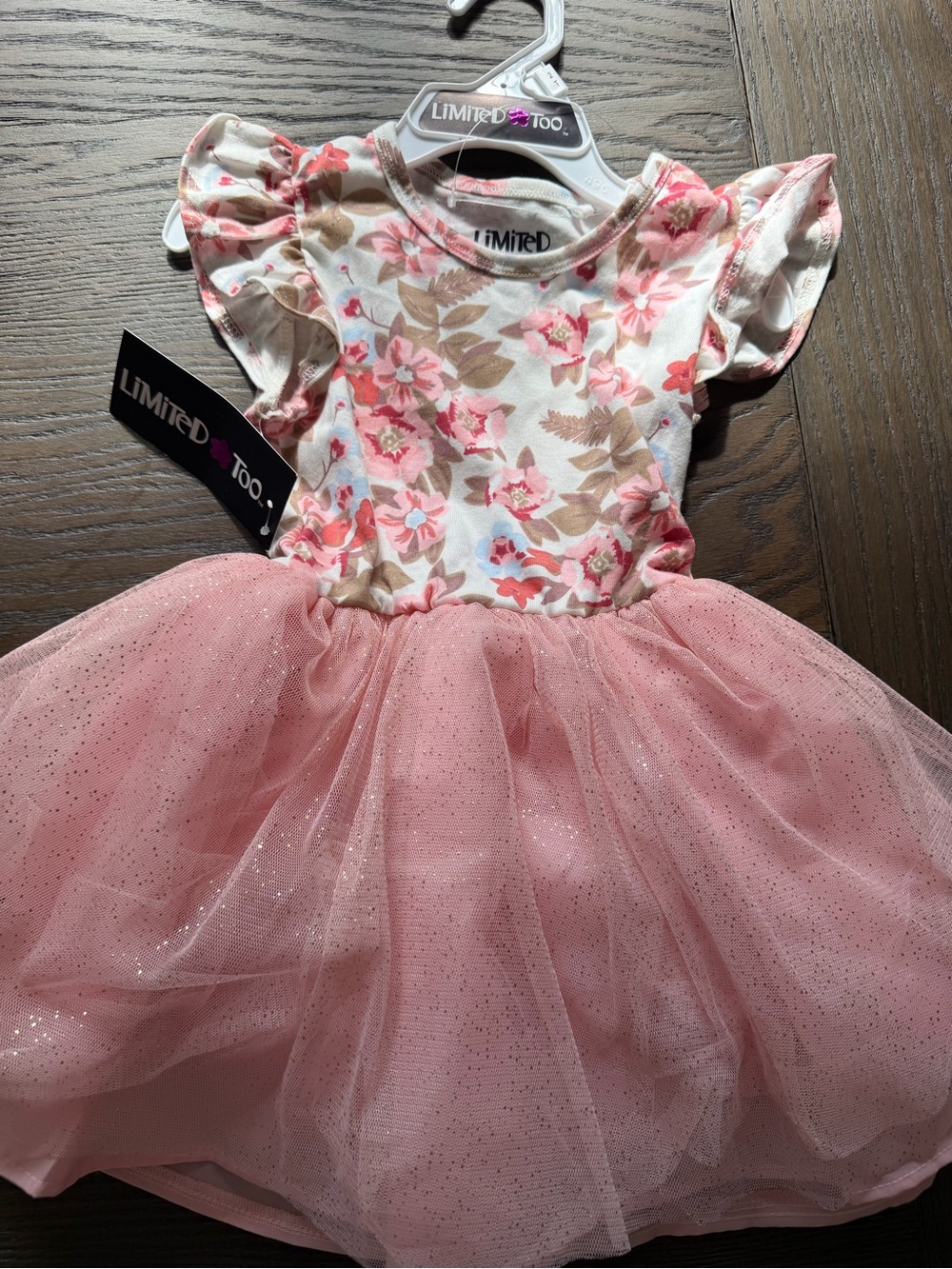 Limited Too Pink Floral Tulle Party Dress